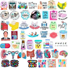 Funny Vinyl Nurse Stickers Healthcare Medical Nursing Nurses Sticker for Water Bottles Laptop Computer Decal RN CNA Future School Student Deals Work Accessories Items Stuff Day Week Gifts (200)