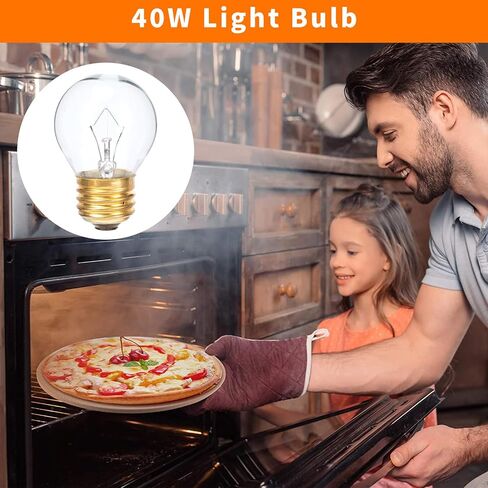 6 Pack Microwave Light Bulb 40 Watt 120V T8 Replacement Light Bulb E17 Standard Base Stove Light Bulbs Under Hood for Oven Stove Refrigerator Microwave in Saudi Arabia