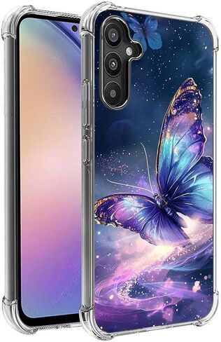 for Galaxy A54 5G Case, Slim Flexible TPU for Girls Women Airbag Bumper Shock Absorption Rubber Soft Silicone Case Cover Fit for Samsung Galaxy A54 (Dream Butterfly) in Saudi Arabia