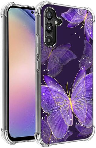 for Galaxy A54 5G Case, Slim Flexible TPU for Girls Women Airbag Bumper Shock Absorption Rubber Soft Silicone Case Cover Fit for Samsung Galaxy A54 (Dream Butterfly) in Saudi Arabia
