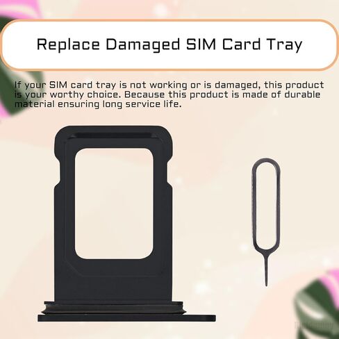 for iPhone 14 Plus Black SIM Tray Adapter Part for iPhone 14 Card Holder Single SIM Version 14Plus Card Slot Replacement Waterproof Rubber Ring SIM Ejector A2632 A2885 A2886 A2887 A2896 in Saudi Arabia