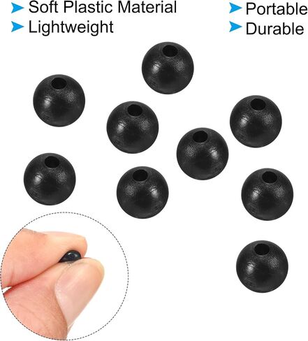 PATIKIL Fishing Beads, Soft Plastic Round Rubber Fishing Bait Eggs Rig Bead Tackle Lures Accessories with Storage Box in Saudi Arabia