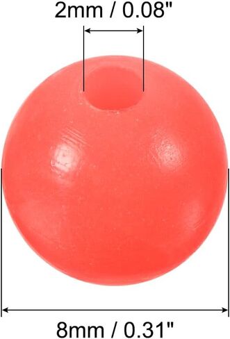 PATIKIL Fishing Beads, Soft Plastic Round Rubber Fishing Bait Eggs Rig Bead Tackle Lures Accessories with Storage Box in Saudi Arabia