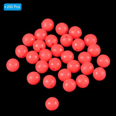 PATIKIL Fishing Beads, Soft Plastic Round Rubber Fishing Bait Eggs Rig Bead Tackle Lures Accessories with Storage Box in Saudi Arabia