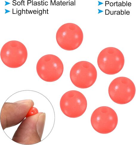 PATIKIL Fishing Beads, Soft Plastic Round Rubber Fishing Bait Eggs Rig Bead Tackle Lures Accessories with Storage Box in Saudi Arabia