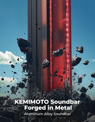 KEMIMOTO 39 بوصة 10 سماعات ألومنيوم UTV Sound Bar مقاومة للماء ومزامنة الموسيقى وأضواء متعددة الألوان SxS مكبرات صوت Soundbar لـ UTV Golf Cart Marine مع شريط لفة 1.25 بوصة - 2 بوصة in Saudi Arabia
