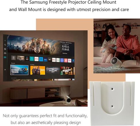 حامل حائط لجهاز عرض سامسونج فري ستايل، حامل سقف متوافق مع جهاز عرض سامسونج فري ستايل، أبيض in Kuwait