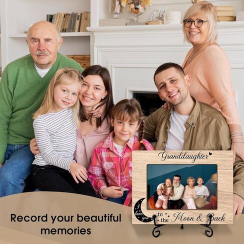 Family Picture Frame Grandchildren Are A Gift For God Picture Frame Wooden Picture Frame for 4x6 photo for Display on Table Top, Appreciation Gifts For Grandparents /18 in Saudi Arabia