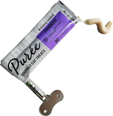 Squeezer & Cat Puree Box. Pure Balance Puree Gourmet Cat Treats Real Chicken and Salmon Grain Free (20 Tubes) in Saudi Arabia