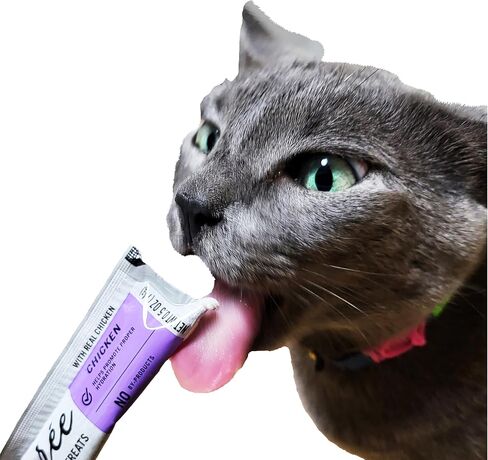 Squeezer & Cat Puree Box. Pure Balance Puree Gourmet Cat Treats Real Chicken and Salmon Grain Free (20 Tubes) in Saudi Arabia