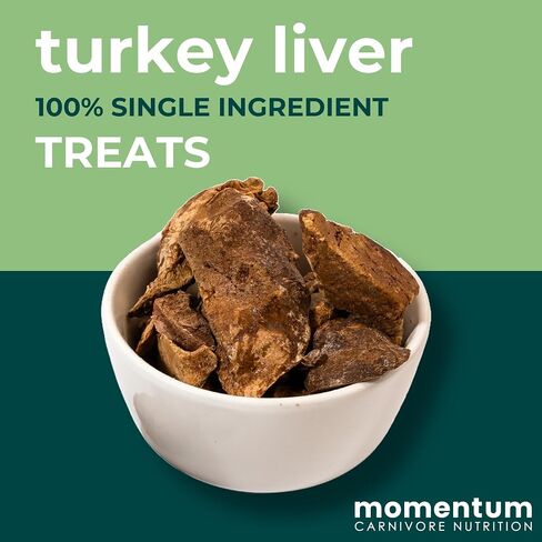 Momentum Carnivore Nutrition Freeze-Dried Turkey Liver – Single-Ingredient Raw Cat Treats – High-Protein, Grain-Free Snacks – 1.9 oz Bag in Saudi Arabia