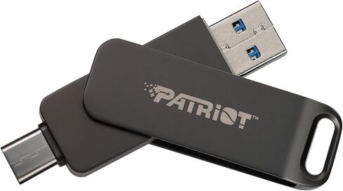 محرك أقراص فلاش Patriot Rage R550 سعة 256 جيجابايت USB 3.2 Gen 1 Type-A+C - محرك الإبهام - محرك القلم - PE256GR550DSAD in Kuwait