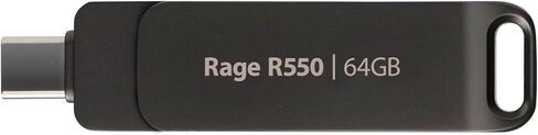محرك أقراص فلاش Patriot Rage R550 سعة 256 جيجابايت USB 3.2 Gen 1 Type-A+C - محرك الإبهام - محرك القلم - PE256GR550DSAD in Kuwait