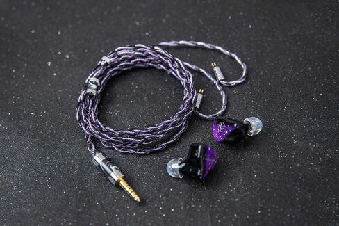 Linsoul Tripowin Moonshadow IEM Cable, 4 Core Alloy Copper with Aluminum Foil and Silver-Plated OCC Earphone Cable, HiFi Replacement Cable for Wired Earbuds (2Pin, 4.4mm) in Saudi Arabia
