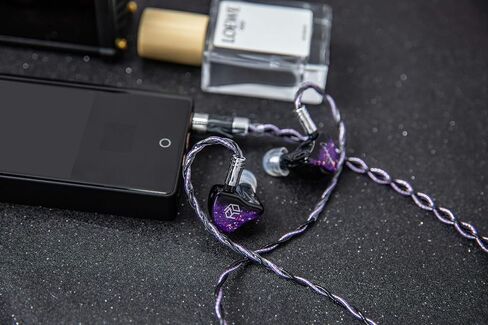 Linsoul Tripowin Moonshadow IEM Cable, 4 Core Alloy Copper with Aluminum Foil and Silver-Plated OCC Earphone Cable, HiFi Replacement Cable for Wired Earbuds (2Pin, 4.4mm) in Saudi Arabia