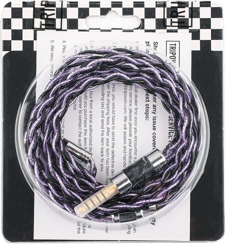 Linsoul Tripowin Moonshadow IEM Cable, 4 Core Alloy Copper with Aluminum Foil and Silver-Plated OCC Earphone Cable, HiFi Replacement Cable for Wired Earbuds (2Pin, 4.4mm) in Saudi Arabia