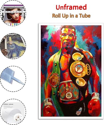 EMH Alec-Monopolys Boxing Tyson Poster Decorative Painting Canvas Wall Art Living Room Posters Bedroom Painting 12x18inch(30x45cm) in Saudi Arabia