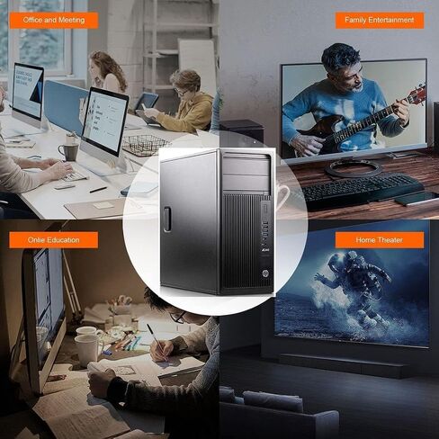 كمبيوتر مكتبي HP Z240 Tower Workstation للألعاب، Core i5-6500 3.2 جيجا هرتز حتى 3.6 جيجا هرتز، 32 جيجا بايت DDR4 RAM، 512 جيجا SSD، DisplayPort، WiFi، Bluetooth، لوحة مفاتيح سلكية وماوس، Windows 10 Pro (متجدد) in Kuwait