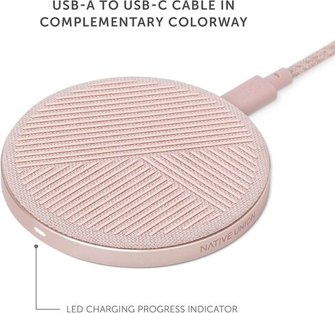 Native Union Classic Leather Wireless Charger – High-Speed [Qi Certified] 10W Handcrafted Italian Leather Charging pad – Compatible with iPhone 12/12 Pro/12 Pro Max/12 mini/11/11 Pro/11 Pro Max (Tan) in Kuwait