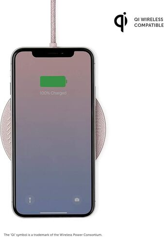 Native Union Classic Leather Wireless Charger – High-Speed [Qi Certified] 10W Handcrafted Italian Leather Charging pad – Compatible with iPhone 12/12 Pro/12 Pro Max/12 mini/11/11 Pro/11 Pro Max (Tan) in Kuwait