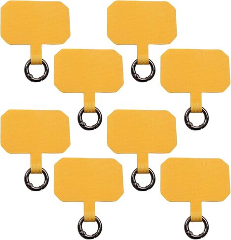 8 قطع من شريط ربط الهاتف العالمي مع حلقة معدنية متوافقة مع لوحة الهاتف المحمول - مستطيل، أسود in Kuwait