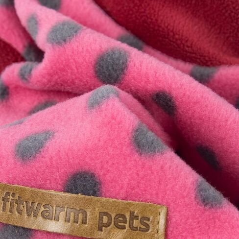 Fitwarm Fleece Polka Dot Dog Sweater, Cozy Dog Winter Clothes for Small Dogs Boy Girl, Dog Cold Weather Fleece Sweater, Doggy Pullover Jumper, Pet Outfit, Light Grey, Dark Grey, White, Medium in Kuwait