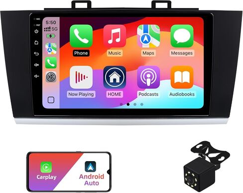 2+32G Android 12 Double Din Car Stereo for Subaru Outback Legacy 2015-2018 with 9 Inch Touchscreen Radio Built-in Wireless Carplay/Android Auto/GPS/Bluetooth/FM/AUX-in/SWC/Backup Camera in Kuwait