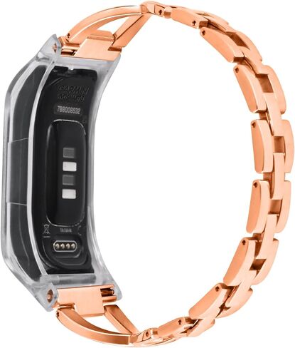 Transparent Case Jewelry Bracelet Compatible with Garmin Vivosmart 5 tracker Replacement Bands for Women in Saudi Arabia