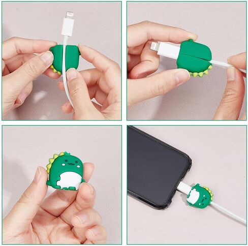 30 Pcs 15 Styles Cartoon Silicone Cable Protectors, Food Theme Charger Cable Saver Charging Protector and Cord Holder Phone Accessory for Phone in Saudi Arabia