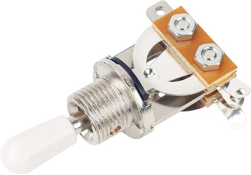 Banworks Metric 3-way Toggle Switch Pickup Selector Switch for Epiphone EPI LP Les Paul Style Guitar JT/DWQ-01 Chrome with Black Tip in Saudi Arabia