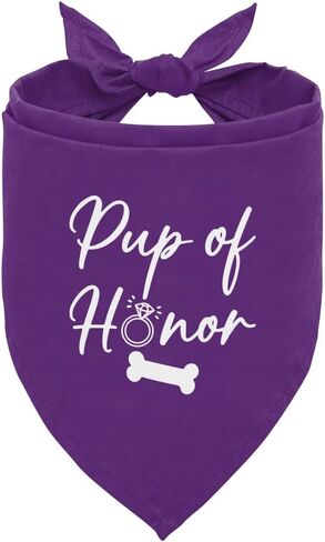 Pup of Honor Dog Bandana, Dog Wedding Outfit, My Parents are Getting Married Dog Bandana, Wedding Dog Bandana, Pet Dog Triangle Scarf, Dog Bandana for Small Medium Dogs (C22) in Kuwait