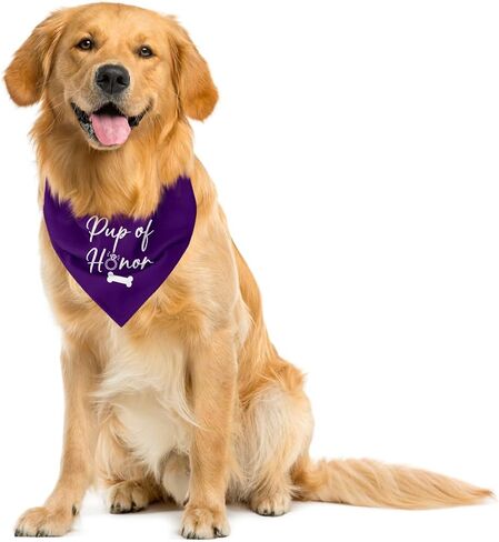Pup of Honor Dog Bandana, Dog Wedding Outfit, My Parents are Getting Married Dog Bandana, Wedding Dog Bandana, Pet Dog Triangle Scarf, Dog Bandana for Small Medium Dogs (C22) in Kuwait