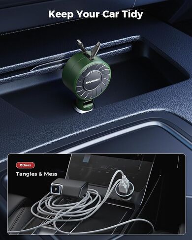 SUPERONE 3-in-1 Car Charger with Retractable Cords, USB C Charger Car Adapter Compatible with iPhone 16/15/14/13/12/11 Pro Max Samsung Android Phones in Saudi Arabia