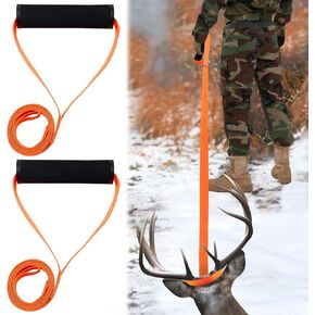 PAMASE 1700lbs Loadbearing Deer Drag Rope - Hunting Gear Accessories Strap for Men Women Hunter Pull Deer Animal Wood, Sturdy Rope with Soft Handle (Orange 4.92ft)