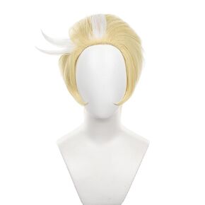XiongXiongLe Adam Wig Cosplay Anime SK8 Ainosuke Shindo Wigs Blue Short Wave Hairs for Adult Men Cos Carnival Halloween Party(Adam)