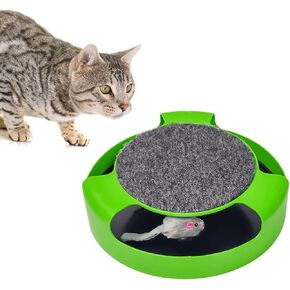Kole KI-OC992 Cat Scratch Pad Spinning Toy with Mouse, One Size