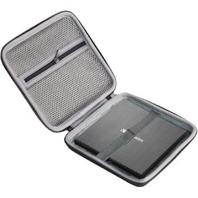Shockproof CD DVD Hard Drive Storage Pouch Bag Compatible with Verbatim External CD DVD Blu-Ray Writer Burner Player USB Drive M-Disc Portable Protective Carrying Case(Only Case)