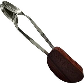 Traditional Folk Musical Hand Percussion Instruments - Irish Rhythm Spoons Folk Session Spoons - Stainless Steel Spoon with Wood Handle, Silver, HPS-0021