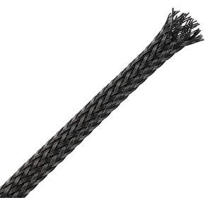 uxcell PET Expandable Cord Protector, 33Ft-4mm Wire Loom Cable Sleeve for 4-8mm Black