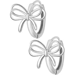 lianiser 14k Gold Sterling Silver Plated Floral Flower Butterfly Small Gold Huggie Hoop Earrings Elegant Dainty Trendy Stuff Kawaii Cute Little Hoop Earrings Tree Rose Statement Jewelry for Women Teen Girl