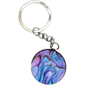 Generic Mini Keychain Spice Grinder-Compact 1.8"" with Stylish Marble and Pineapple Designs,Option of Matching 2.5"" Grinders (Sold Individually or in Sets) (Unicorn Marble Keychain)