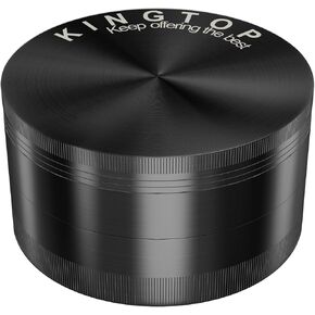 KINGTOP Grinder, Large 3" Spice Grinder (Midnight Black)
