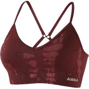AUROLA Serpent Snake Seamless Sports Bras for Women,Girls Padded Strappy Workout Gym Yoga Tops