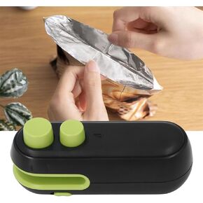 Bag Sealer Mini, 2 in 1 Bag Sealer Heat Sealer with Cutter, 400mAh Rechargeable Heat Vacuum Sealers, Portable Handheld Food Sealer for Chip Bags, Plastic Bags, Food Storage (White)