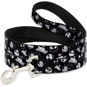 Dog Leash Nightmare Before Christmas Jack Scary Teddy Killer Duck 4 Feet Long 0.5 Inch Wide