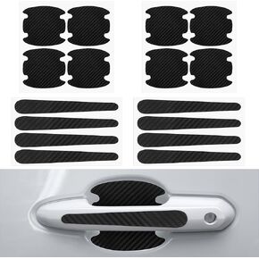 16pcs Clear Car Handle Protector,Silicone Car Door Handle Protector,Non-Marking Auto Door Handle Protective Film,Anti-Scratches Car Door Cup Protector,Universal for Most Car Handles