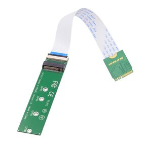 NFHK NGFF M-Key NVME Male to Female Extension PCI Express Cable 30cm PCI-E 4.0 for Mainboard SSD 2230/2242/2260/2280