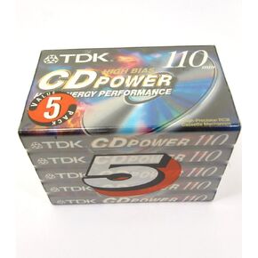 TDK High Bias CD Power 110 Minute Tape 5-Pack