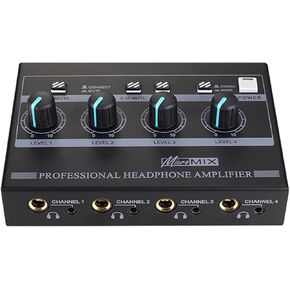 8 قنوات 6.35 ملم TRS أو 3.5 ملم 2RCA HiFi Audio Mixer مضخم صوت سماعة الرأس الفاصل 3 في 8 خارج 4 خارج خلاط تحكم للهاتف الخليوي الكمبيوتر الخارجي 8 طريقة الصوت سماعة مكبر صوت