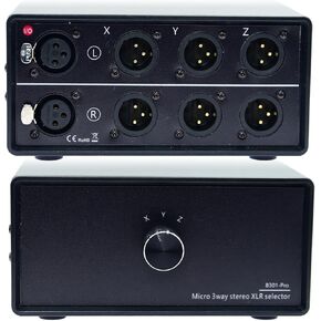 No External Power No Noise 1 Input 3 Output XLR Audio Selector Switch Balanced Audio Converter 3 Channel Splitter switcher Box 3-Way Stereo Passive Select Switcher
